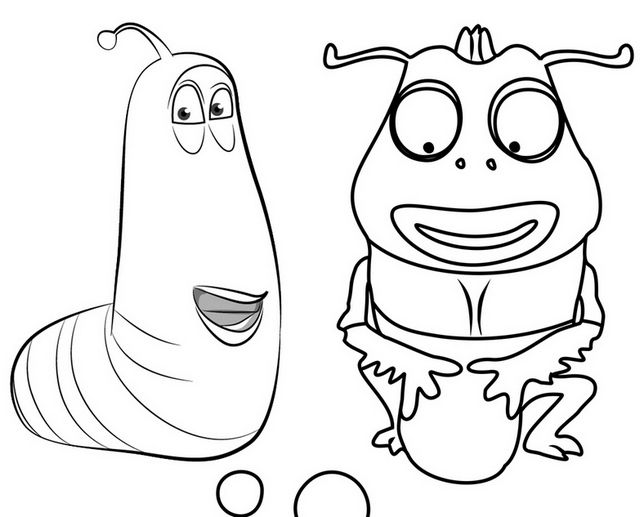 10 Hilarious Larva Cartoon Coloring Pages That Will Make You Chuckle