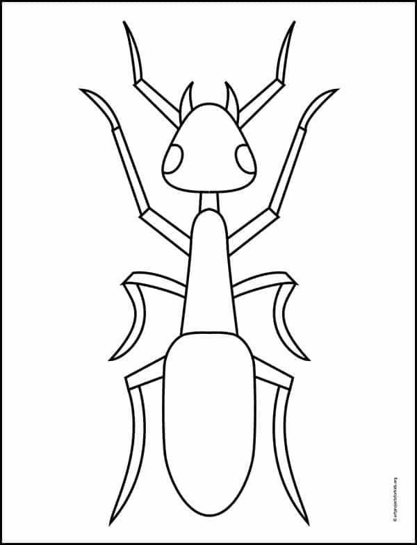 31+ Printable Cute Ant Coloring Pages for Adult