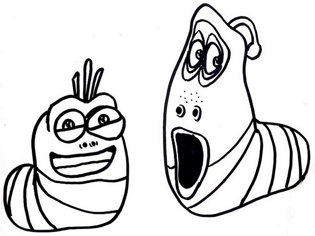 10 Hilarious Larva Cartoon Coloring Pages That Will Make You Chuckle