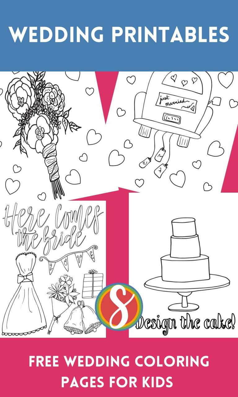 10 Charming Cartoon Wedding Coloring Pages for Creative Fun