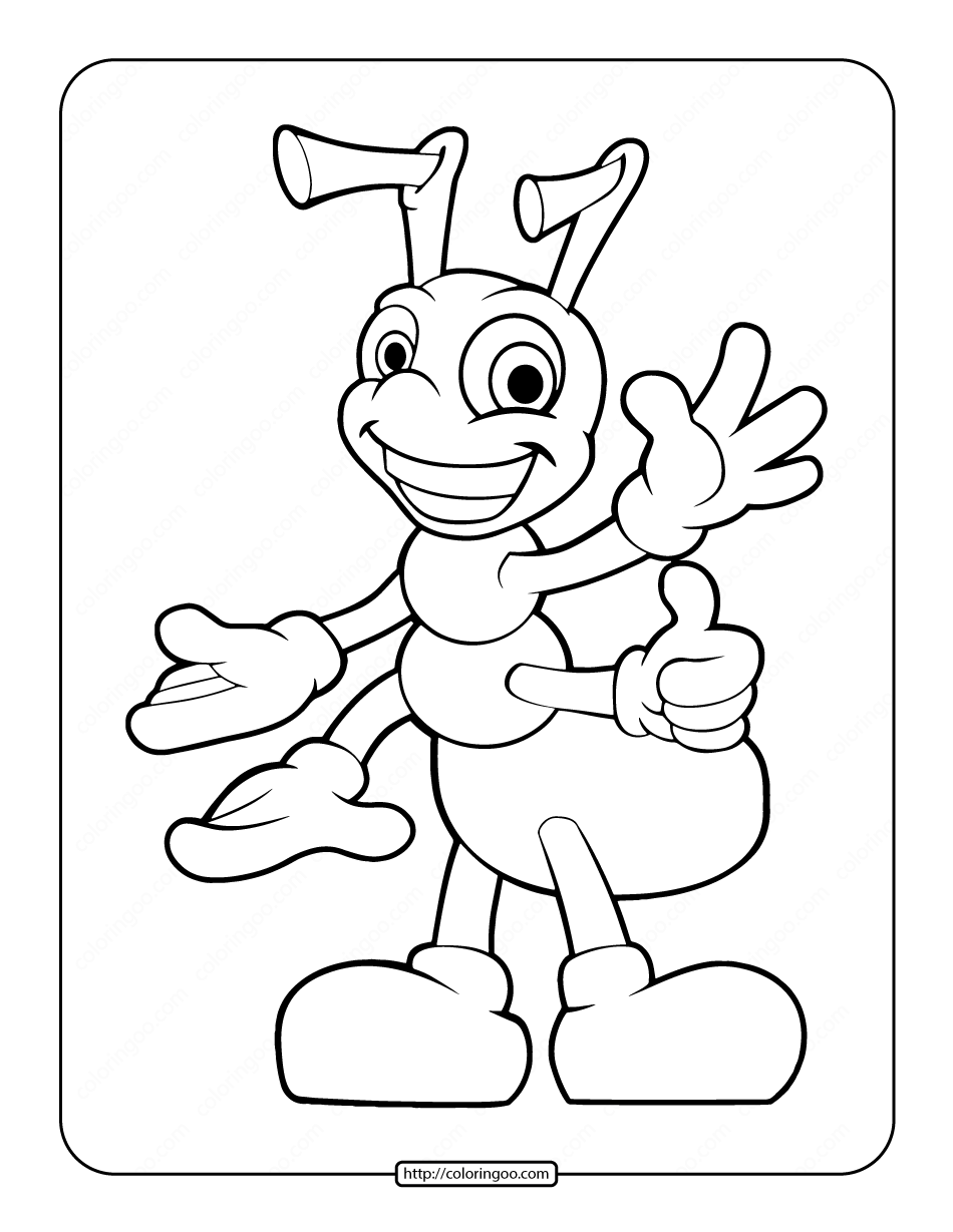 42+ Printable Cute Ant Coloring Pages Line Art