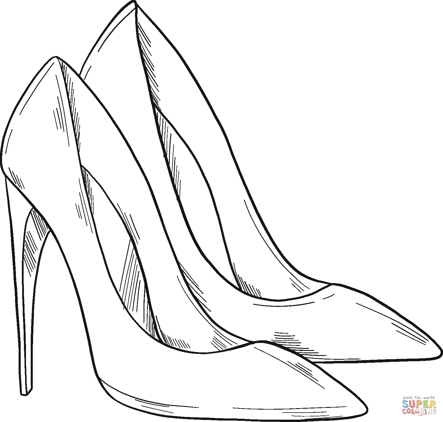 49+ Printable High Heel Shoe Coloring Pages Sheets Printables