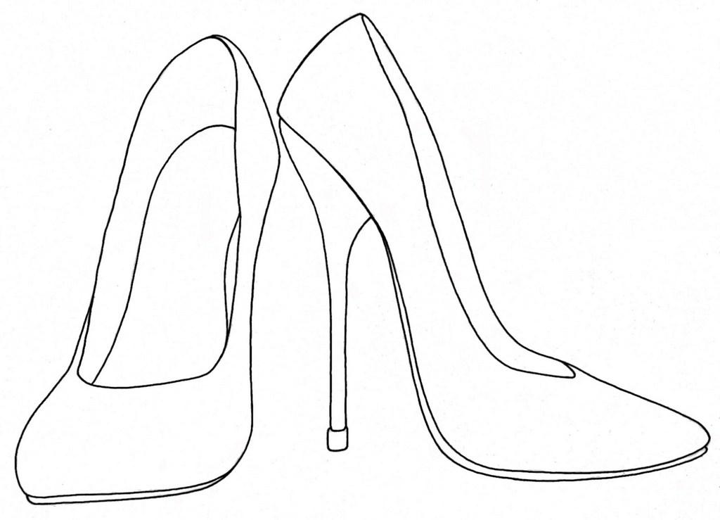 49+ Top High Heel Shoe Coloring Pages for Adult