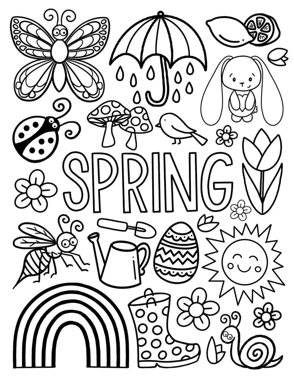 10 Fun Spring Coloring Pages for Seasonal Joy and Creativity