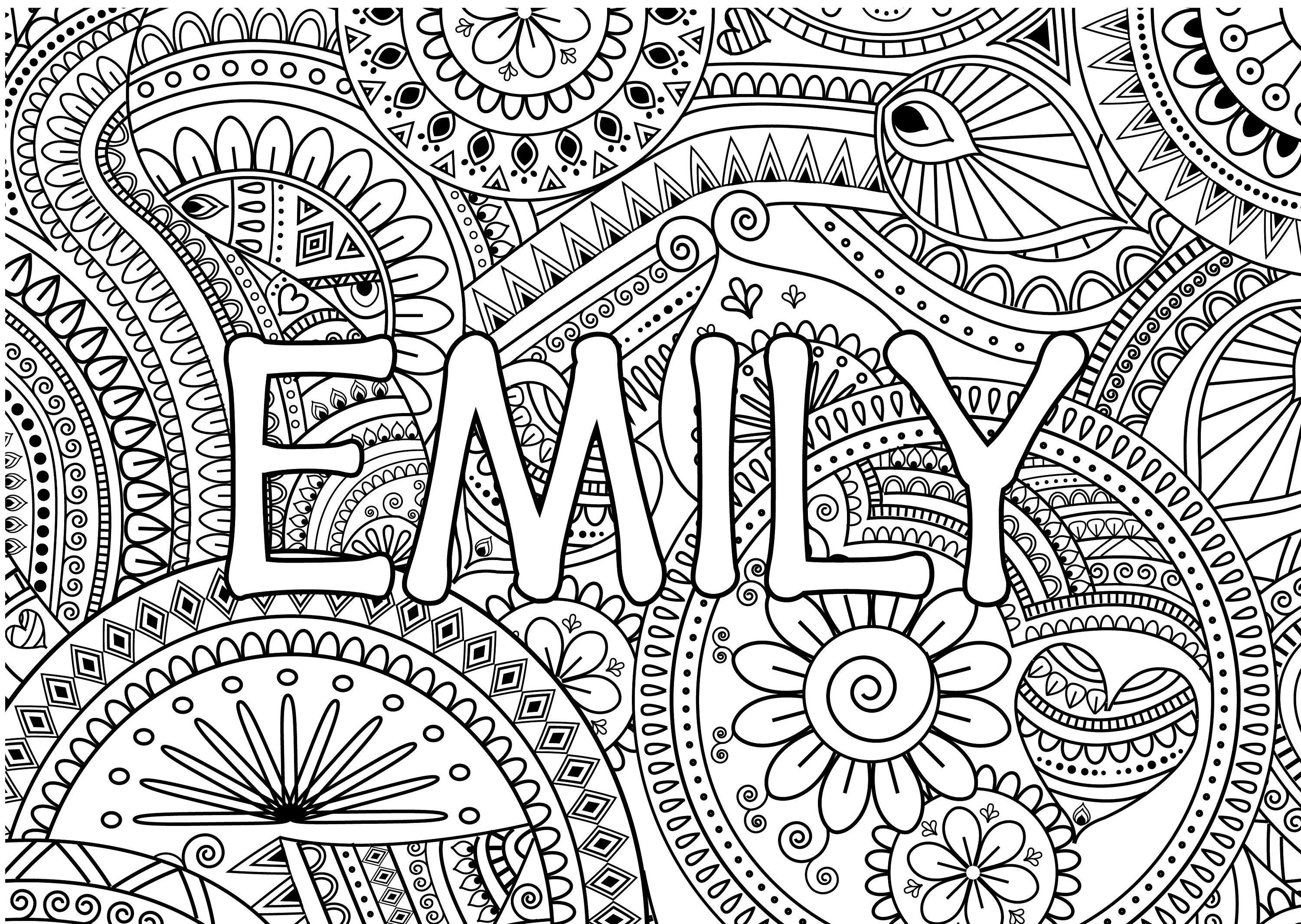 32+ Printable Name Coloring Pages Line Art