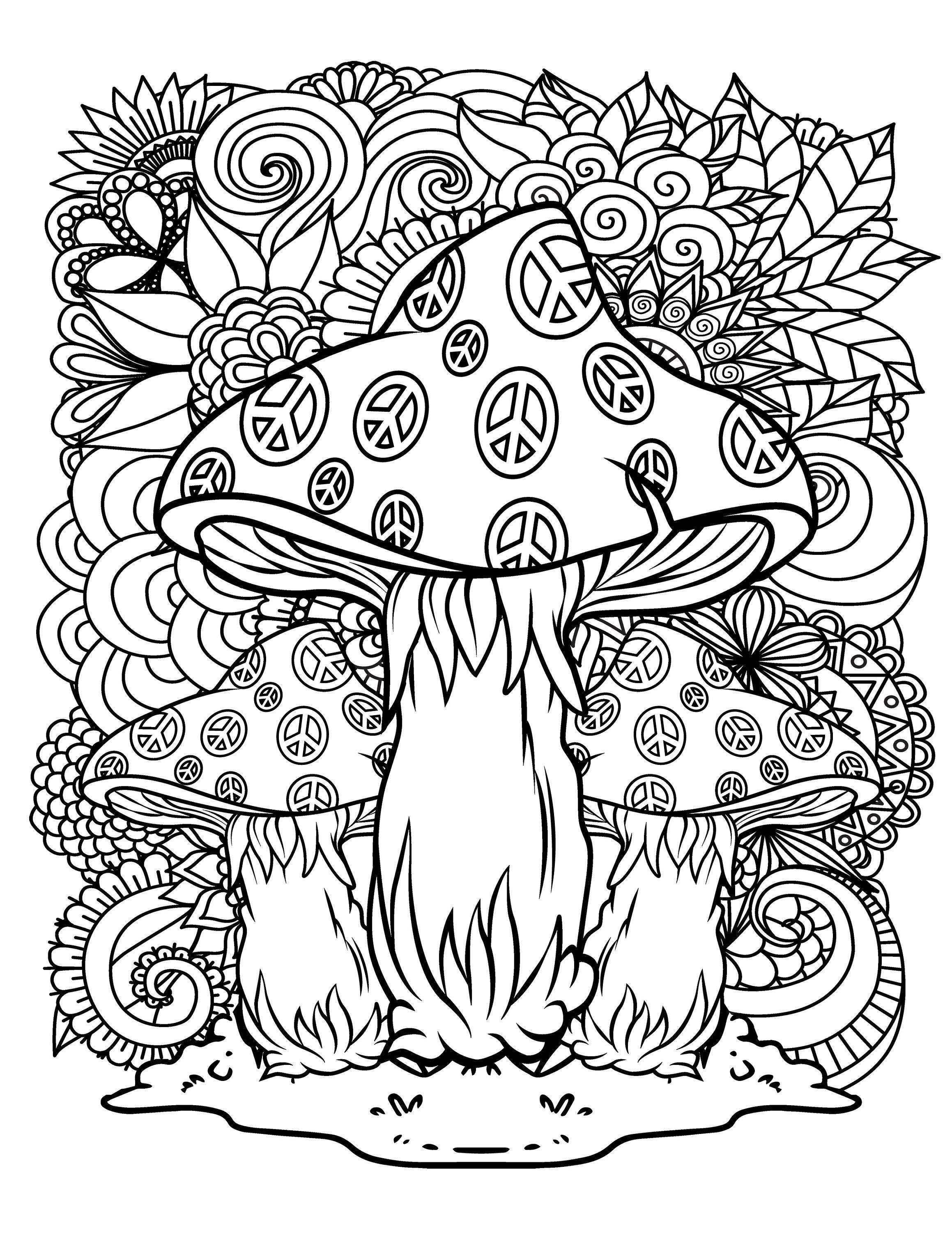 48+ Printable Trippy Cartoon Coloring Pages Printable Colored