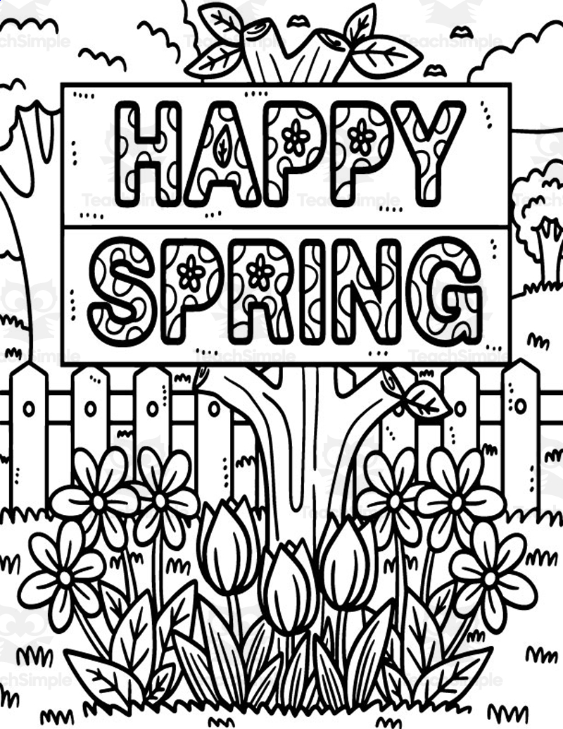 10 Fun Spring Coloring Pages for Seasonal Joy and Creativity