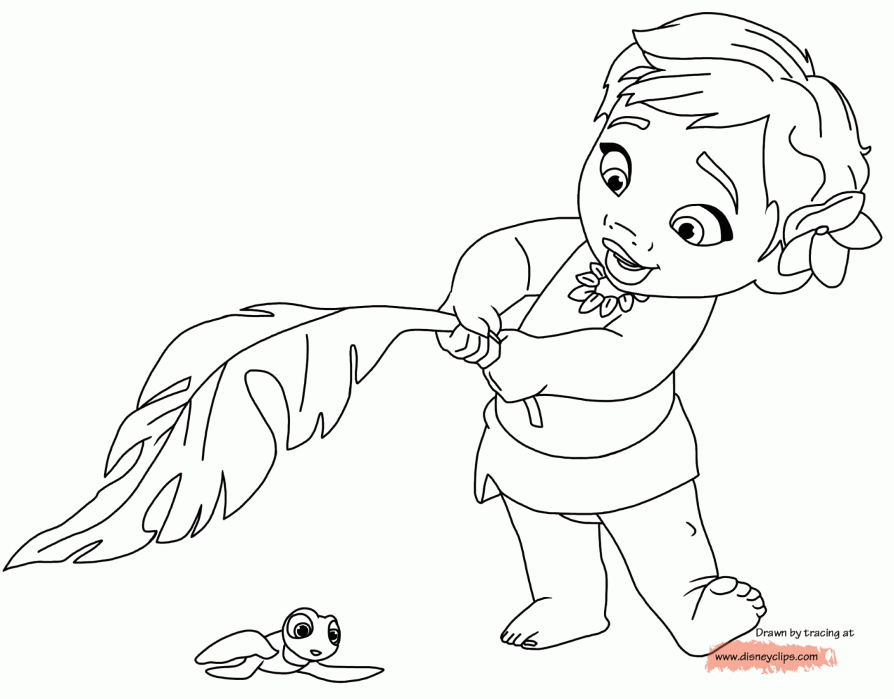 10 Magical Moana Cartoon Coloring Pages for Kids