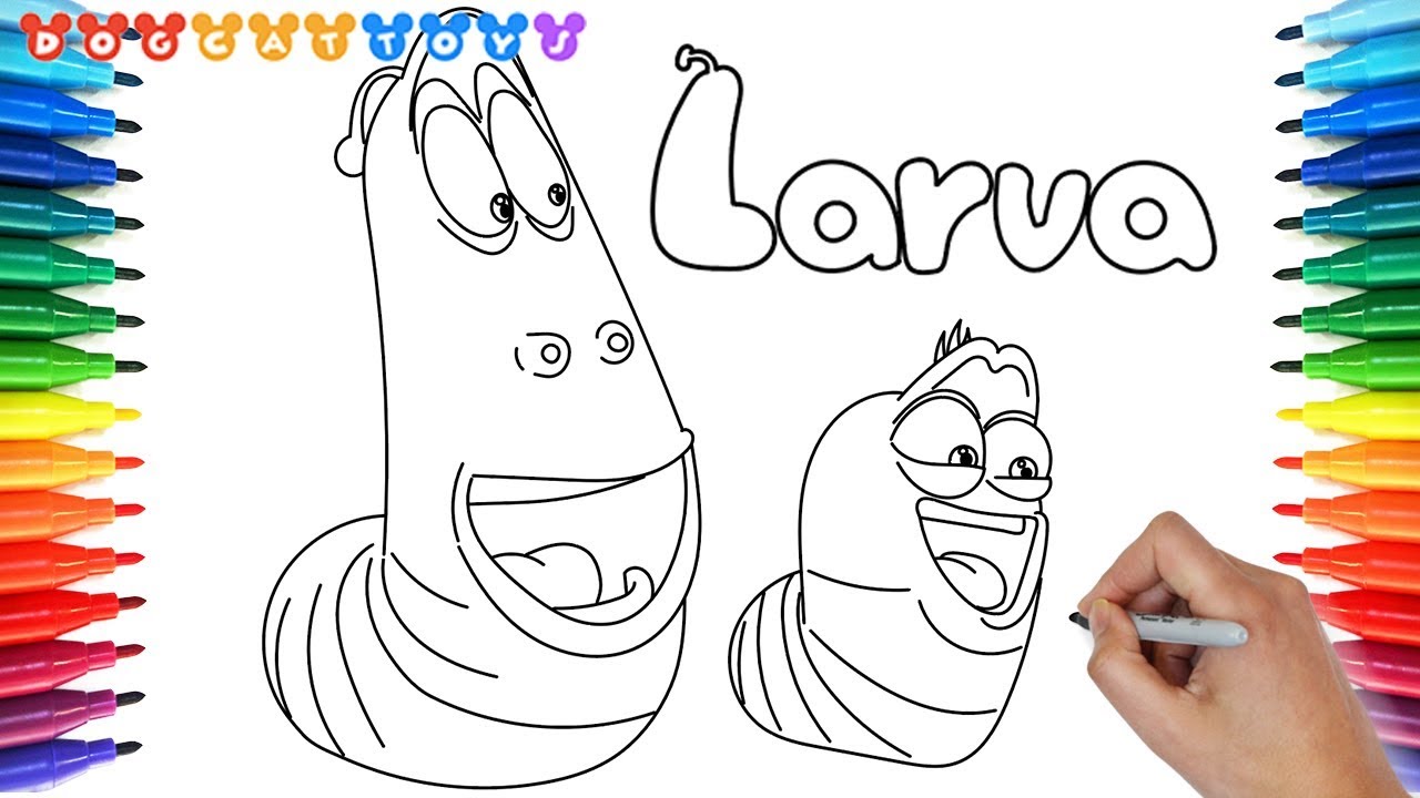 10 Hilarious Larva Cartoon Coloring Pages That Will Make You Chuckle