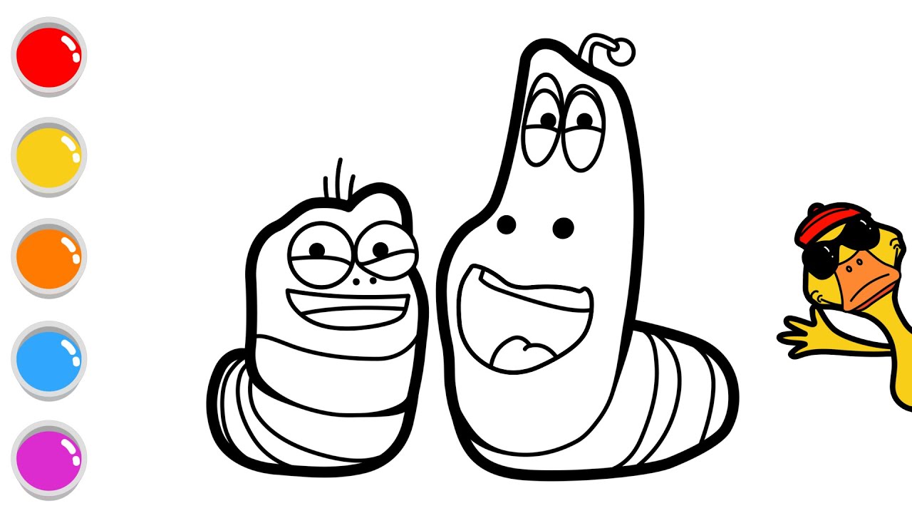 10 Hilarious Larva Cartoon Coloring Pages That Will Make You Chuckle