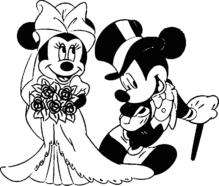 10 Charming Cartoon Wedding Coloring Pages for Creative Fun