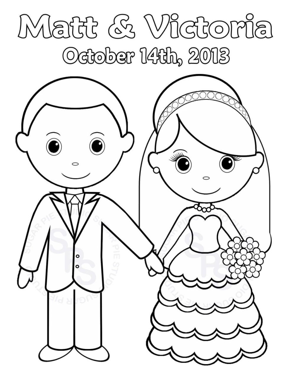 10 Charming Cartoon Wedding Coloring Pages for Creative Fun