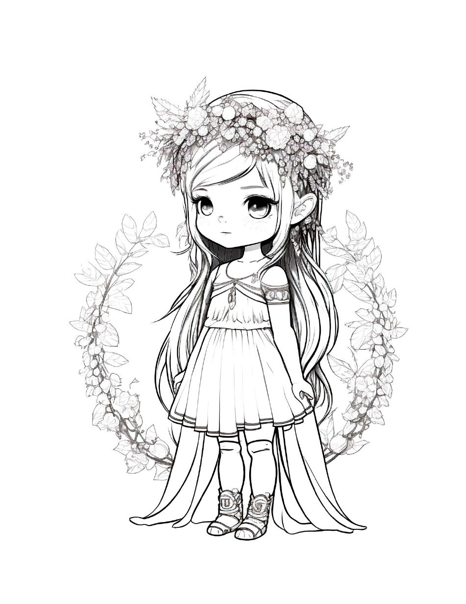 10 Adorable Cute Girl Cartoon Coloring Pages for Creative Fun