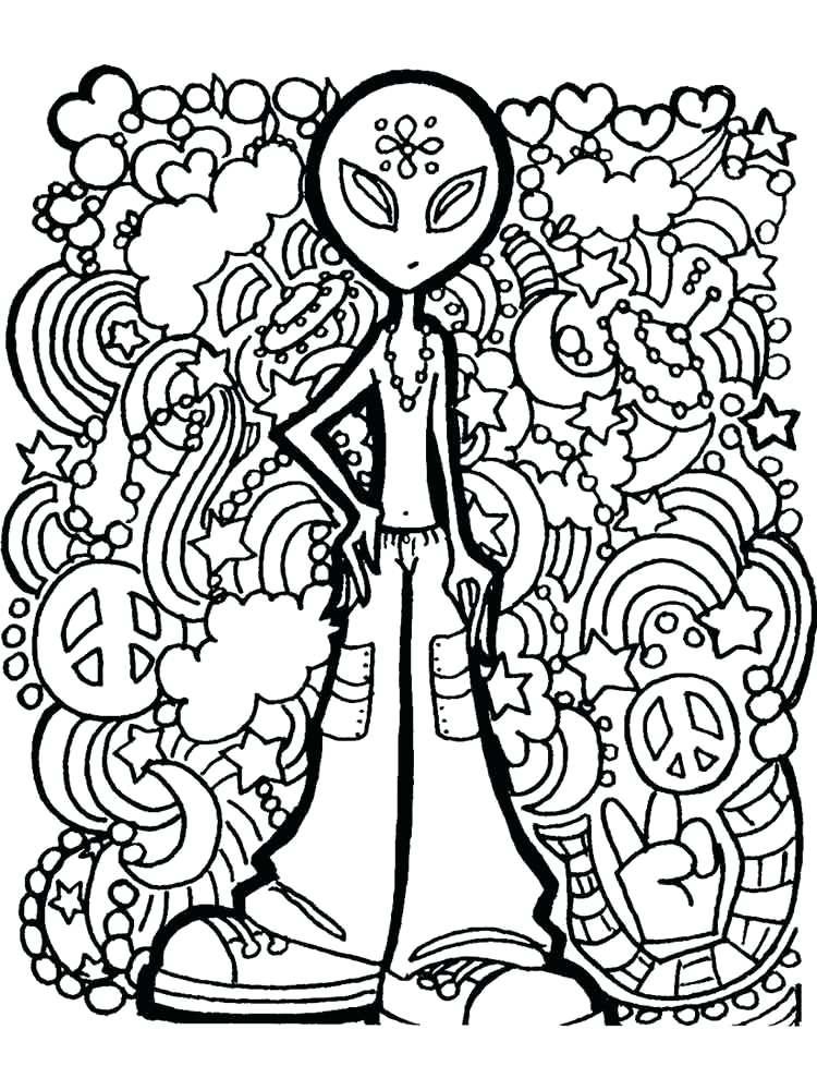 42+ Free Trippy Cartoon Coloring Pages Printable for Adult