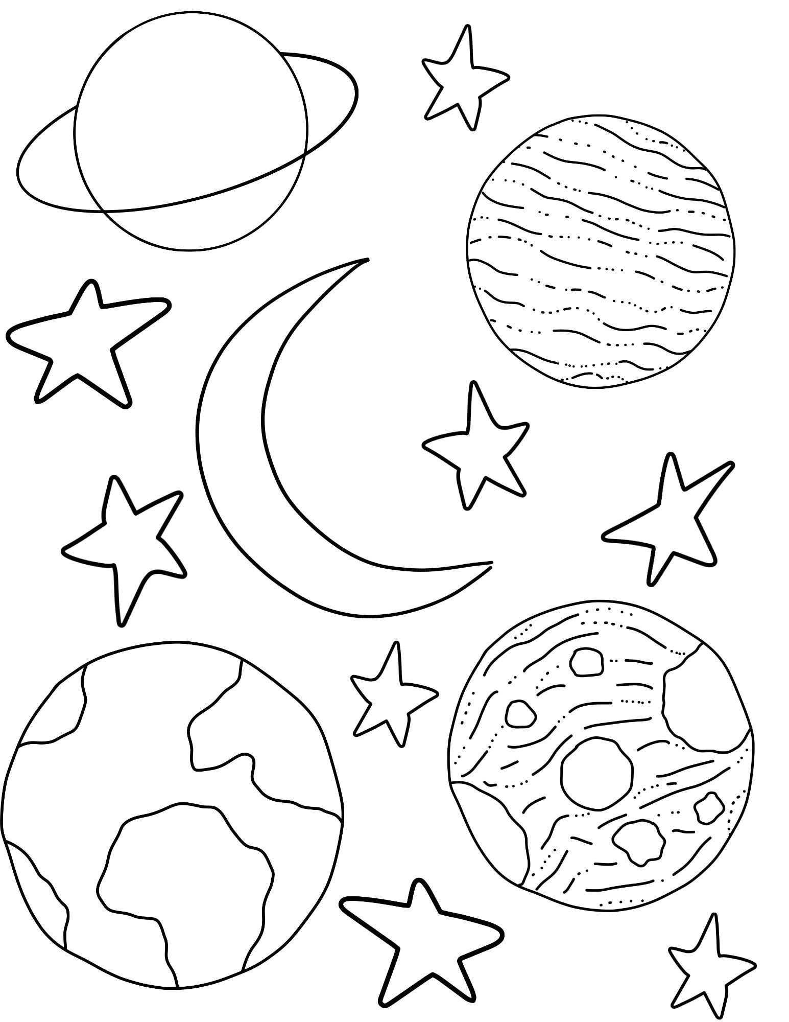 10 Planet System Coloring Pages Printable for Kids 39