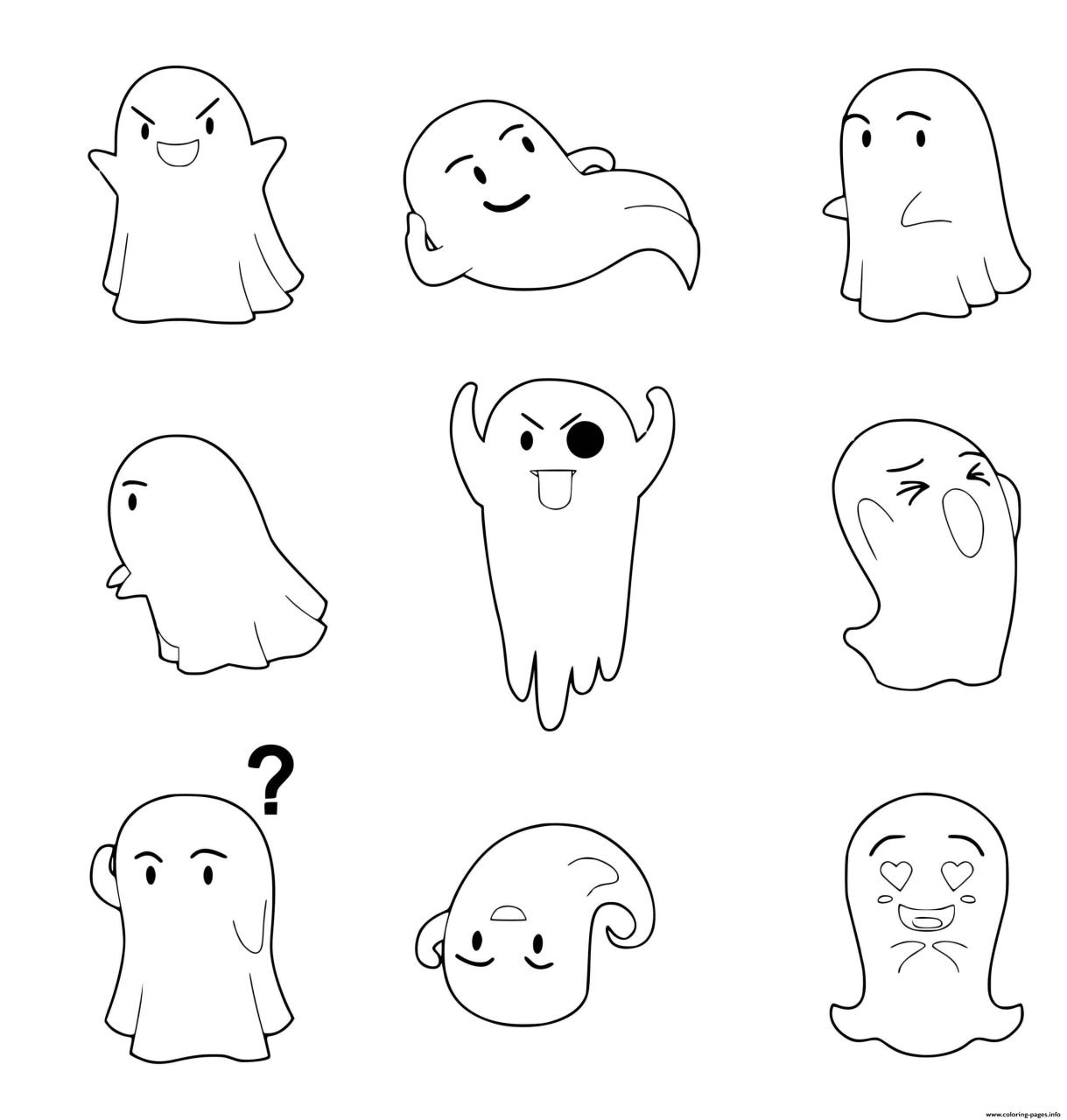 10 Spooktacular Ghost Cartoon Coloring Pages for Kids and Adults