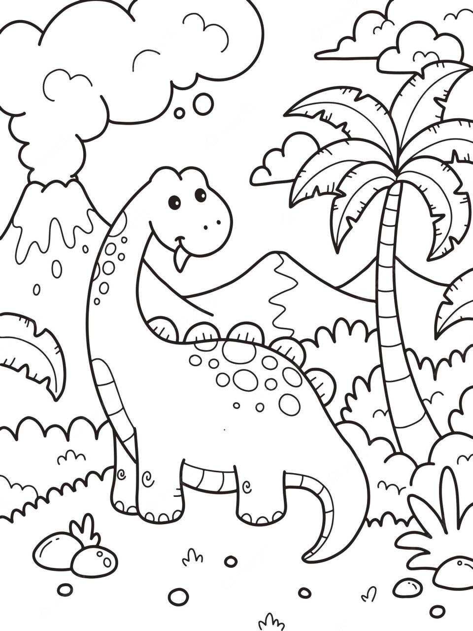 10 Fun Cartoon Dino Coloring Pages for Kids