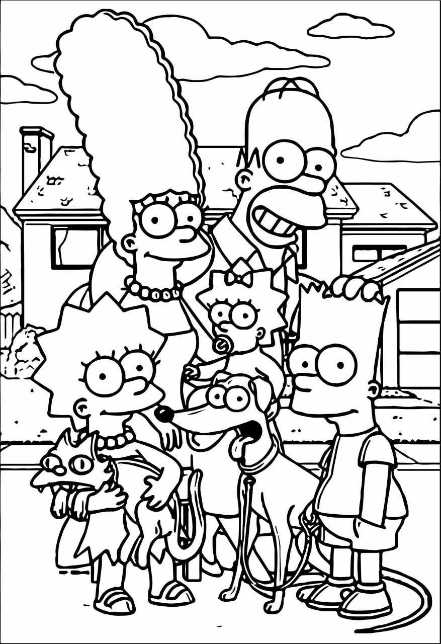 10 Hilarious Simpsons Coloring Pages for Devoted Fans