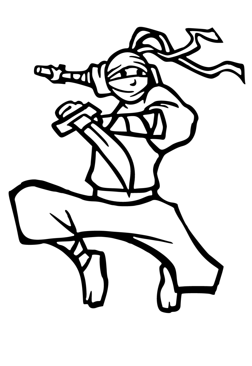 10 Ninja Cartoon Coloring Pages for Adventure Fans