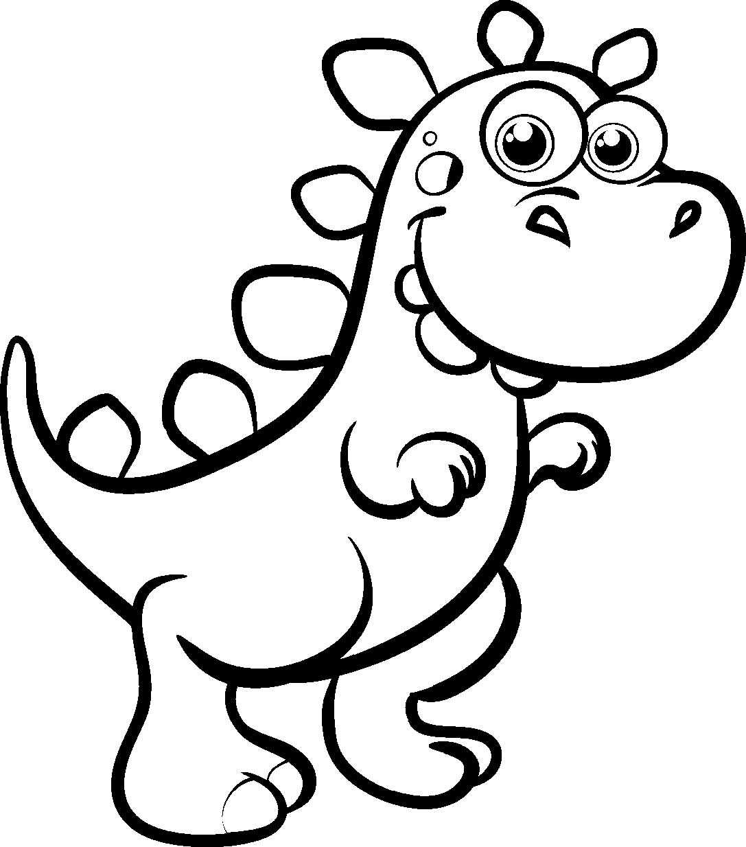 10 Fun Cartoon Dino Coloring Pages for Kids