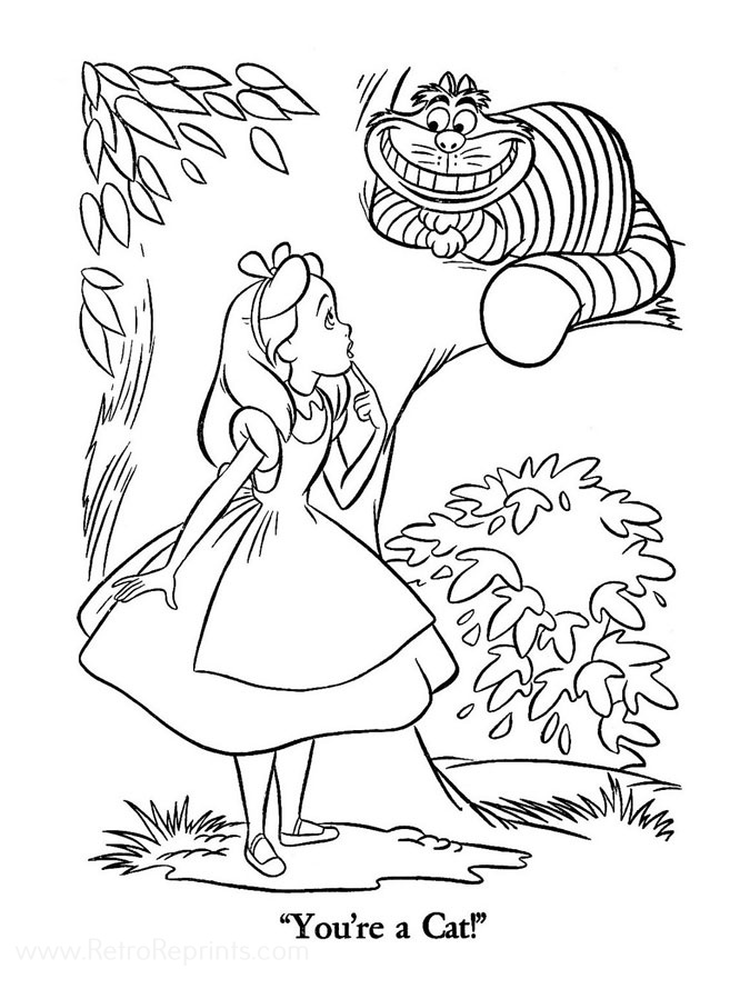 10 Alice in Wonderland Cartoon Coloring Pages for Creative Fun