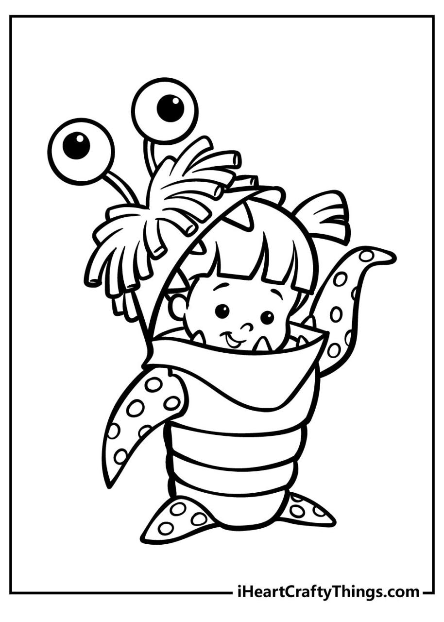 10 Monsters Inc Cartoon Coloring Pages for Movie Fans