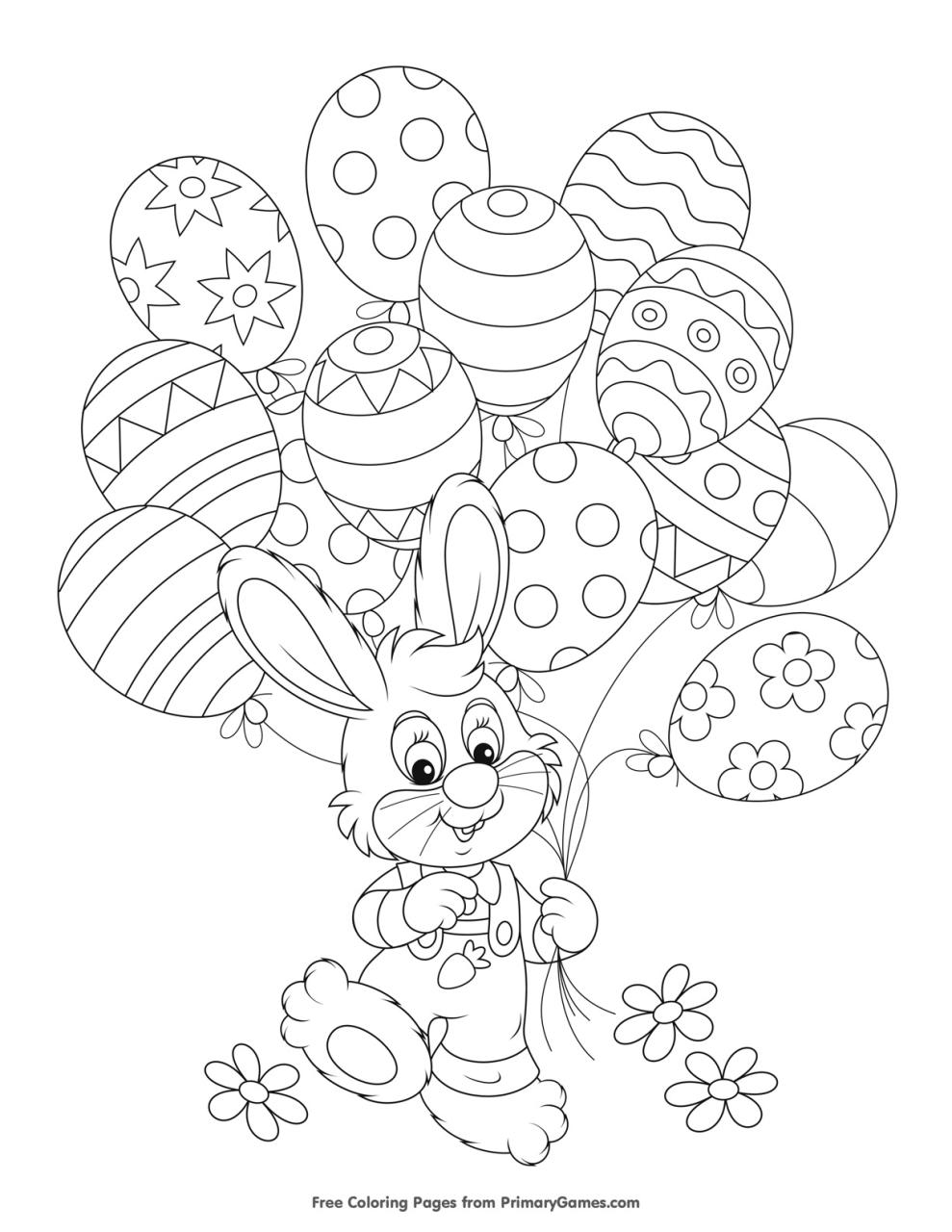 10 Cute Cartoon Easter Coloring Pages for Spring