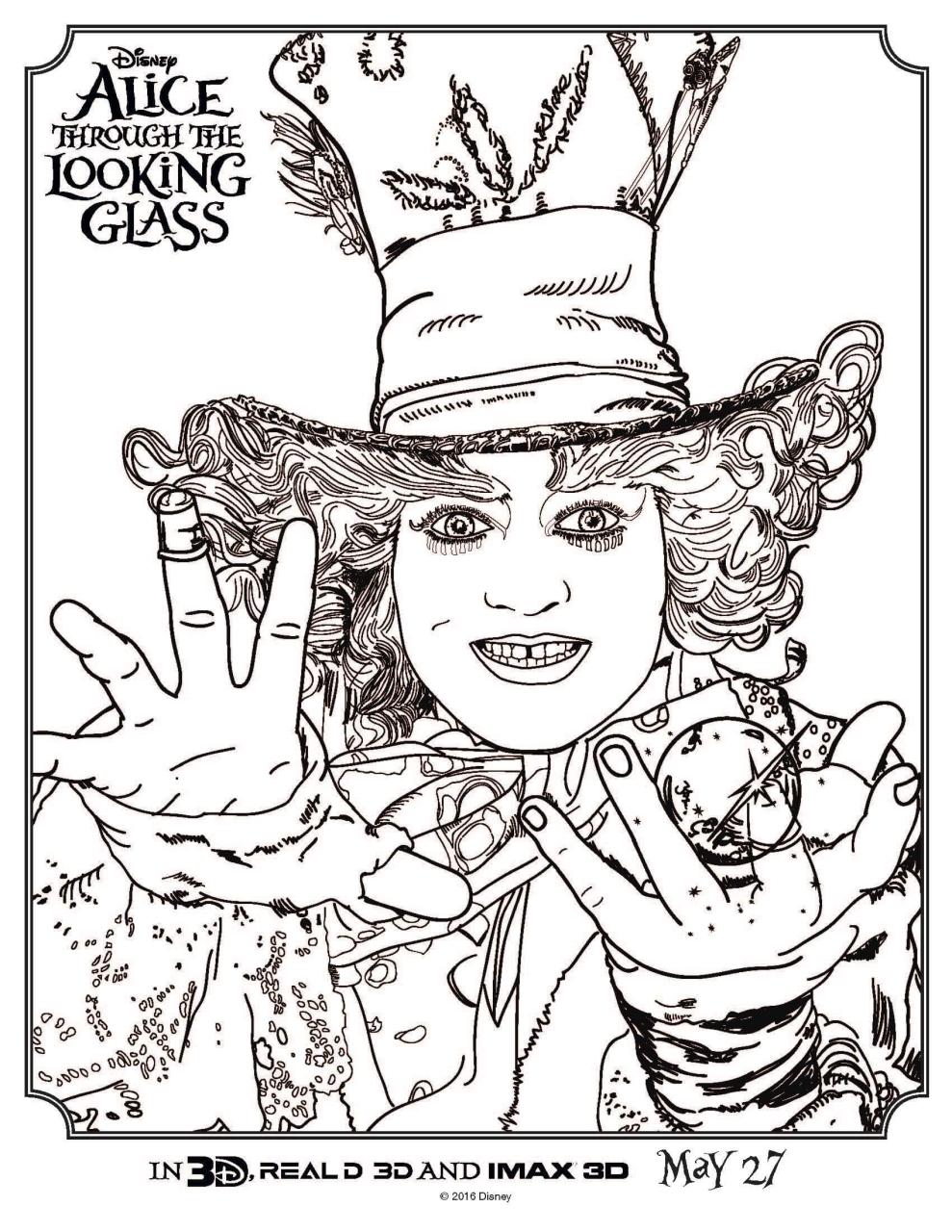 10 Alice in Wonderland Cartoon Coloring Pages for Creative Fun