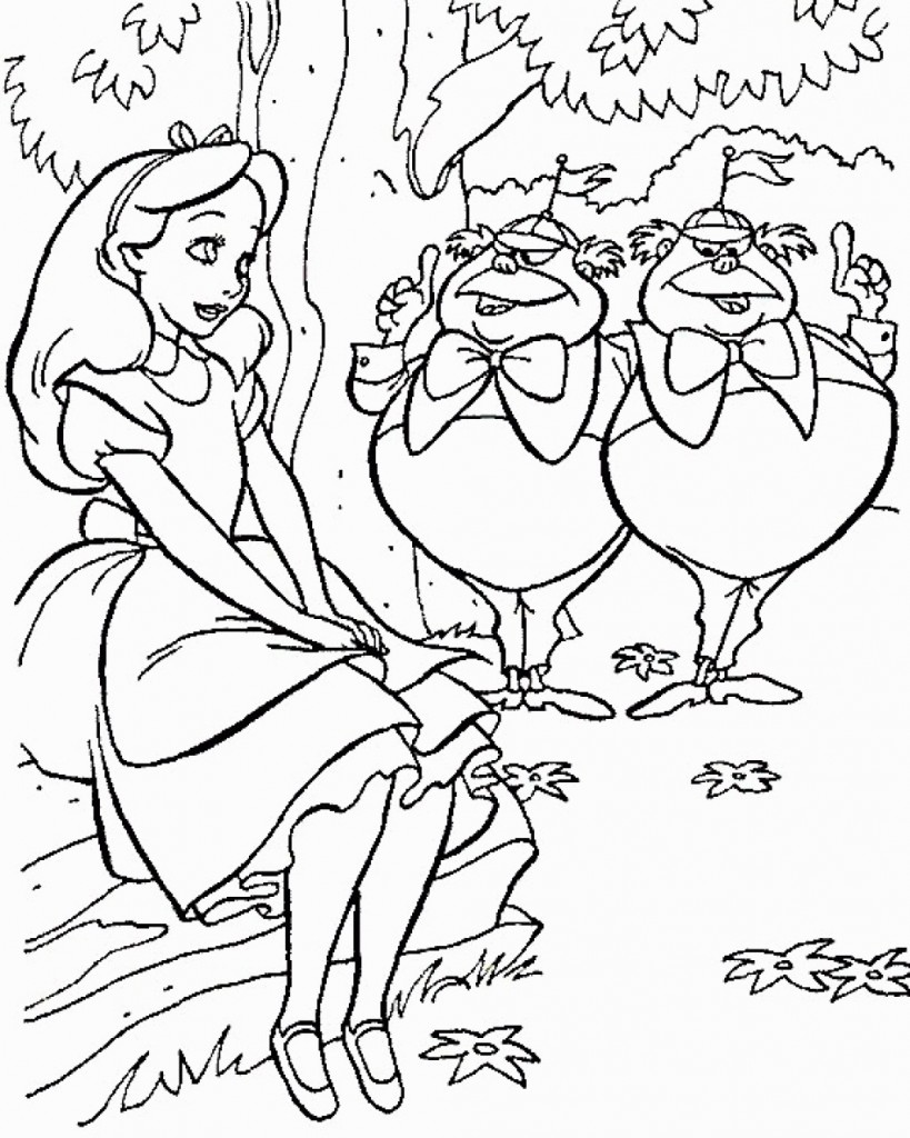 10 Alice in Wonderland Cartoon Coloring Pages for Creative Fun