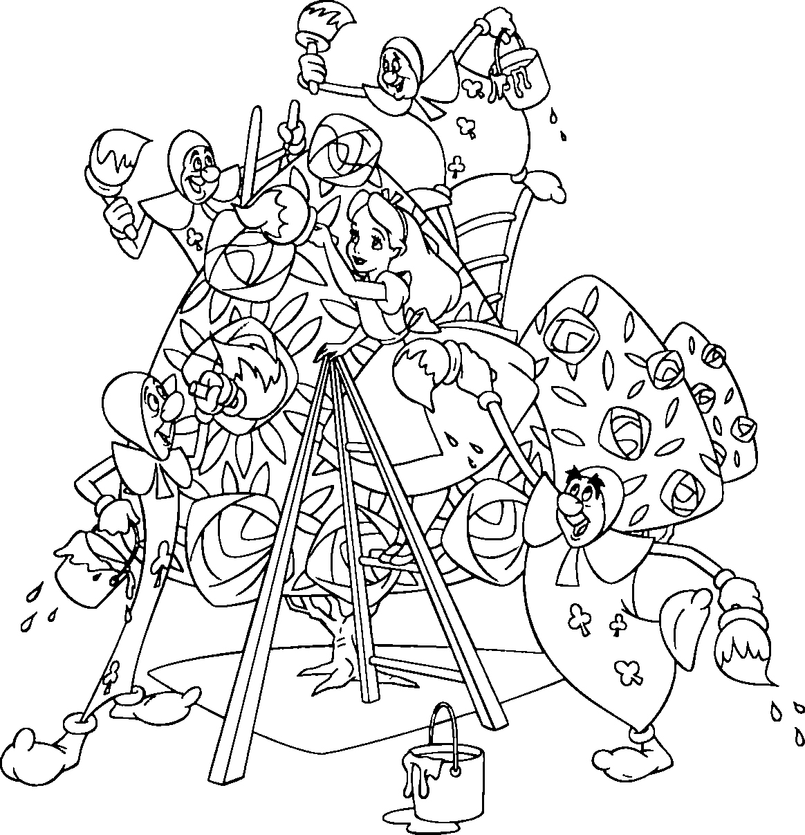 10 Alice in Wonderland Cartoon Coloring Pages for Creative Fun