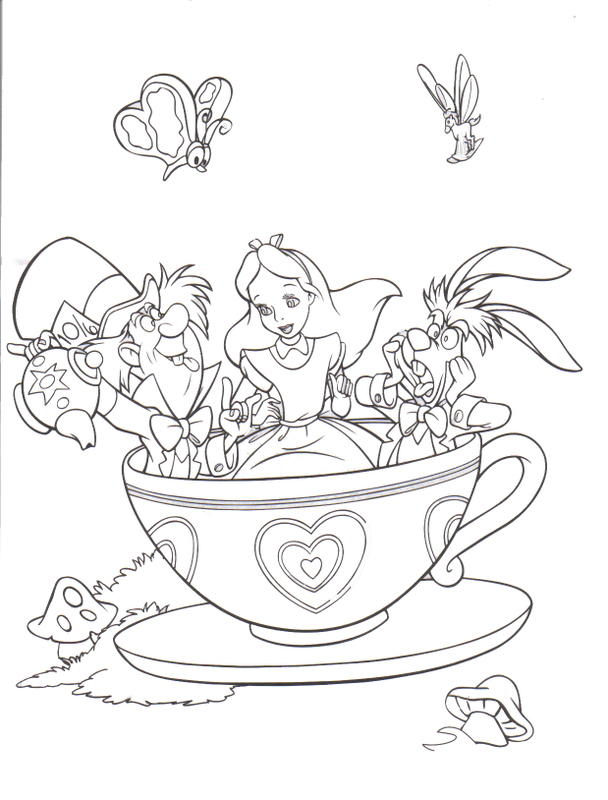 10 Alice in Wonderland Cartoon Coloring Pages for Creative Fun