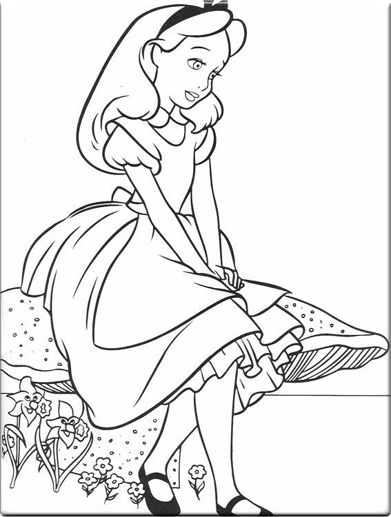 10 Alice in Wonderland Cartoon Coloring Pages for Creative Fun