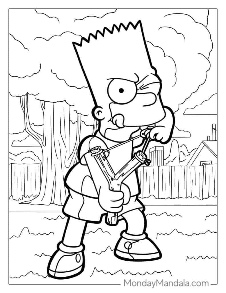 10 Simpsons Cartoon Coloring Pages to Color