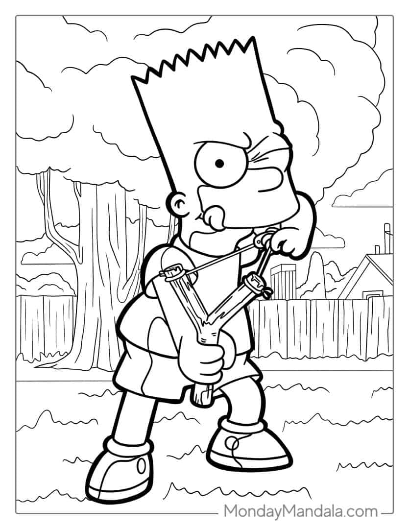 10 Hilarious Simpsons Coloring Pages for Devoted Fans