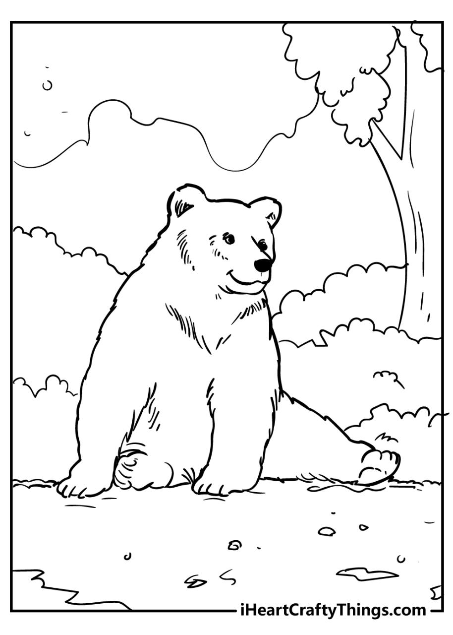 10 Adorable Cartoon Bear Coloring Pages for Kids