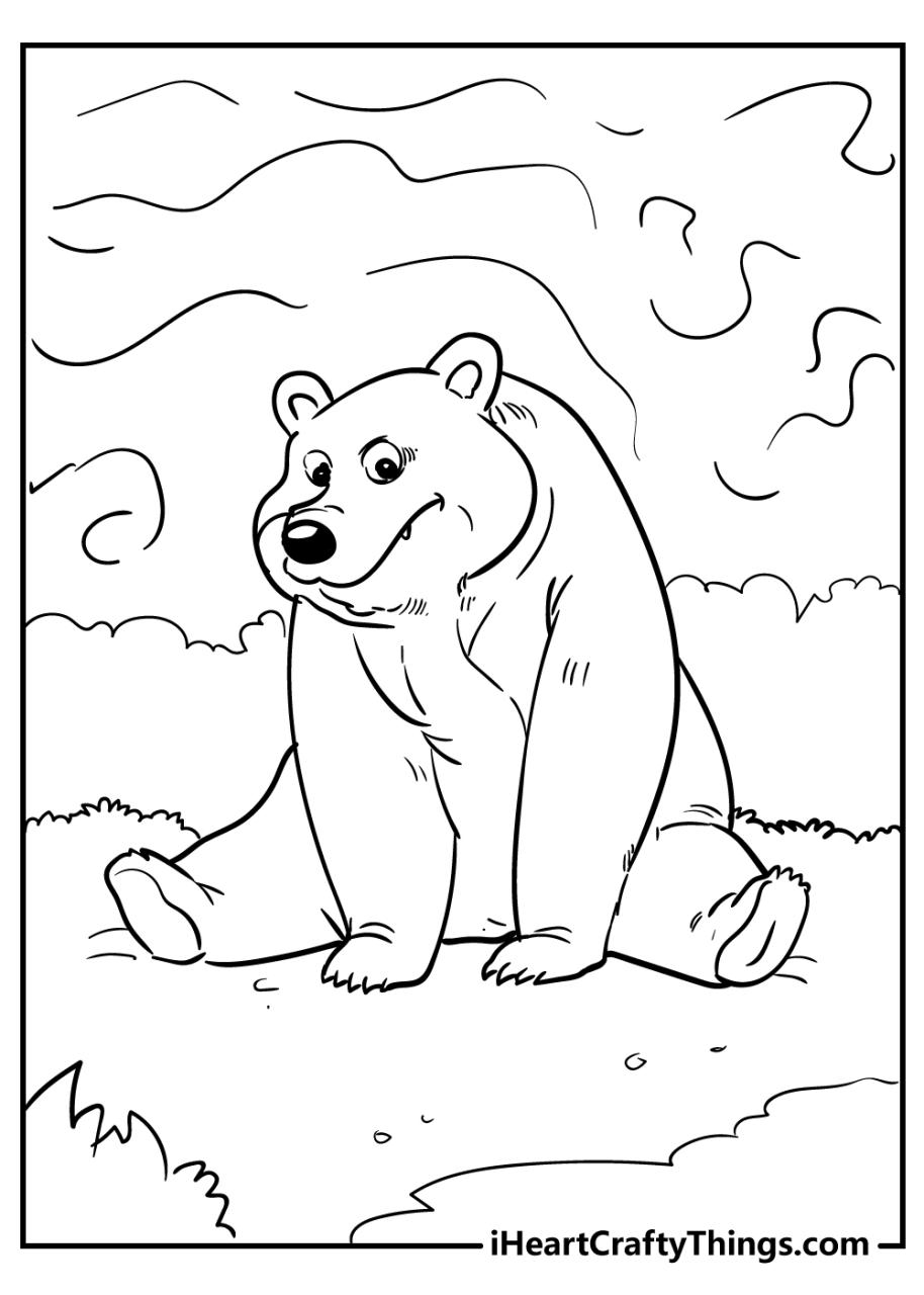 10 Adorable Cartoon Bear Coloring Pages for Kids