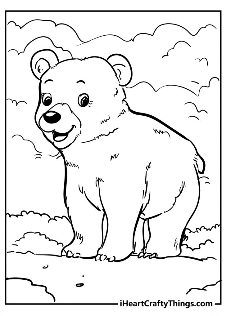 10 Adorable Cartoon Bear Coloring Pages for Kids