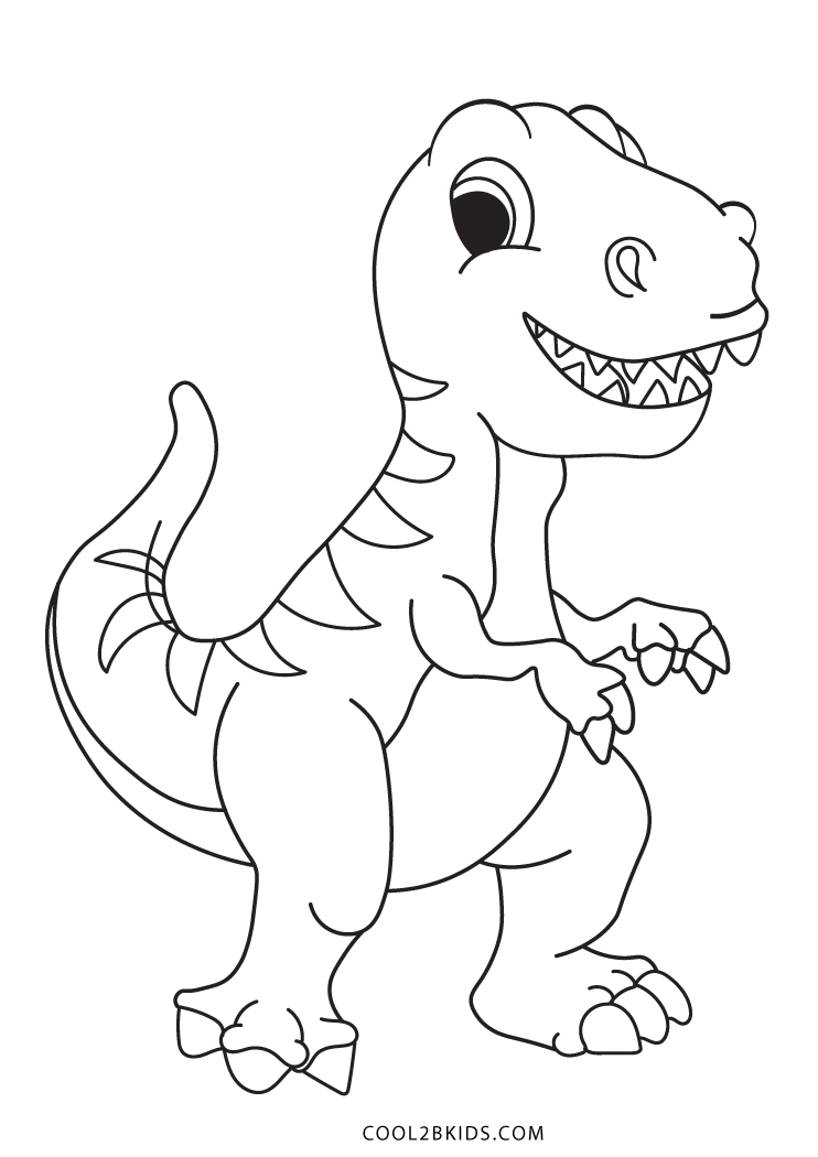 10 Fun Cartoon Dino Coloring Pages for Kids