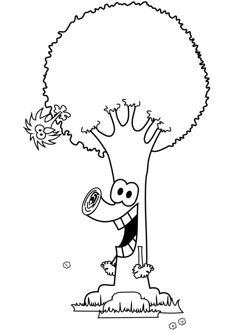 10 Cartoon Tree Coloring Pages for Nature Lovers: Unleash Your Inner Artist