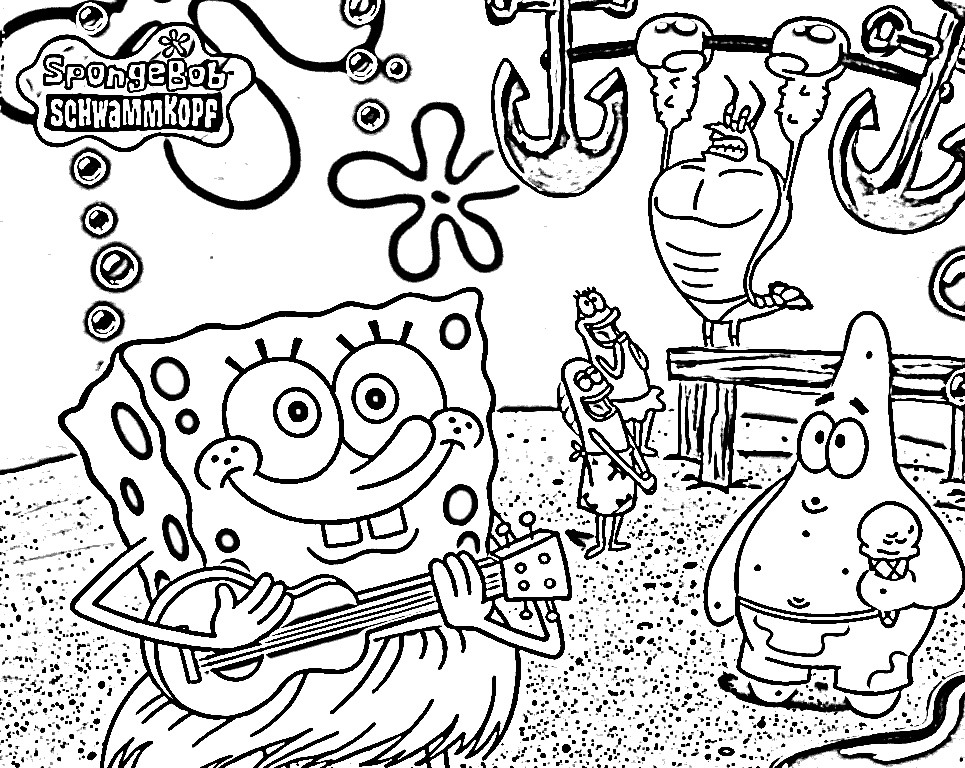 10 Classic SpongeBob Coloring Pages for Kids: Dive into Underwater Adventures