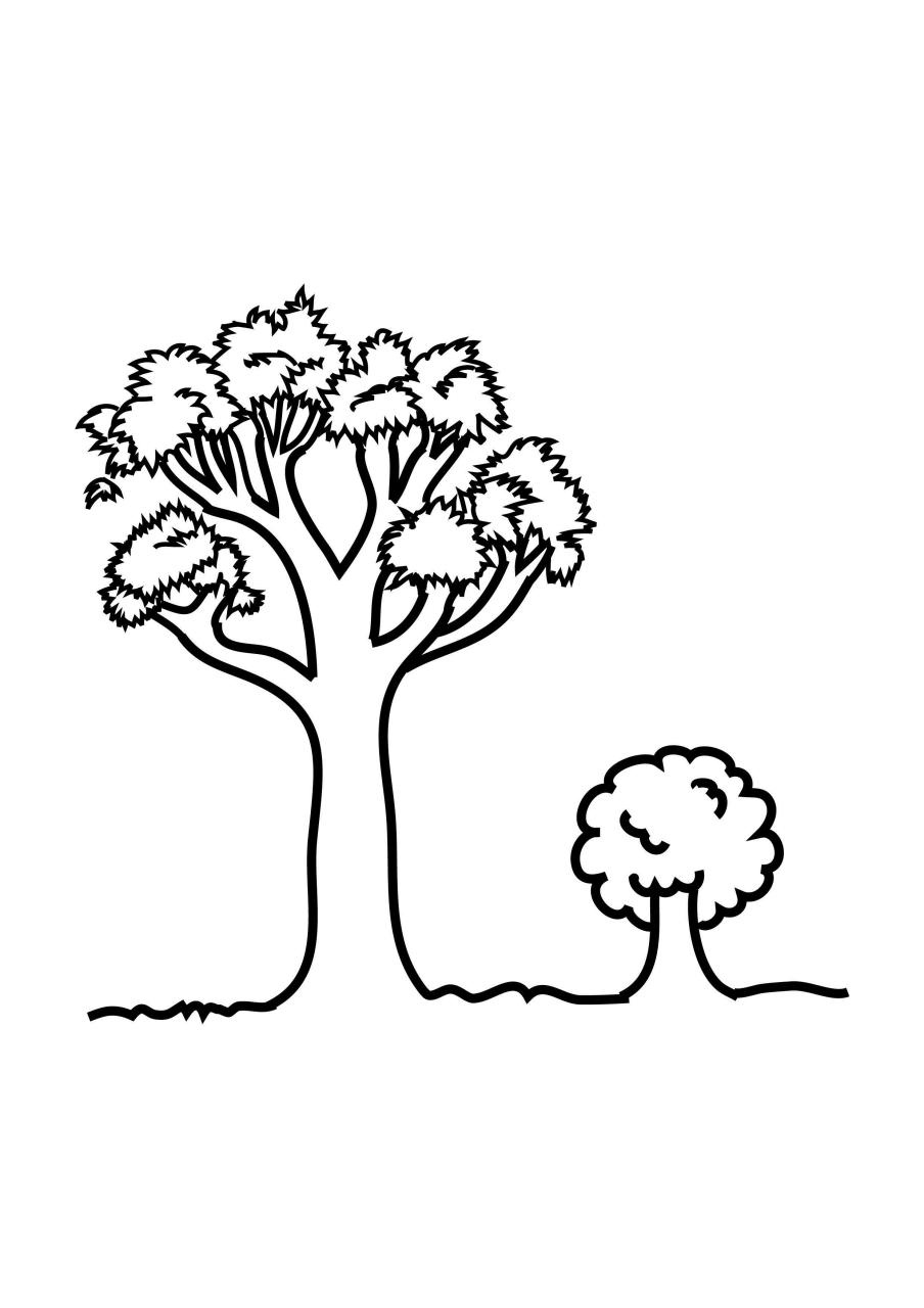 10 Cartoon Tree Coloring Pages for Nature Lovers: Unleash Your Inner Artist