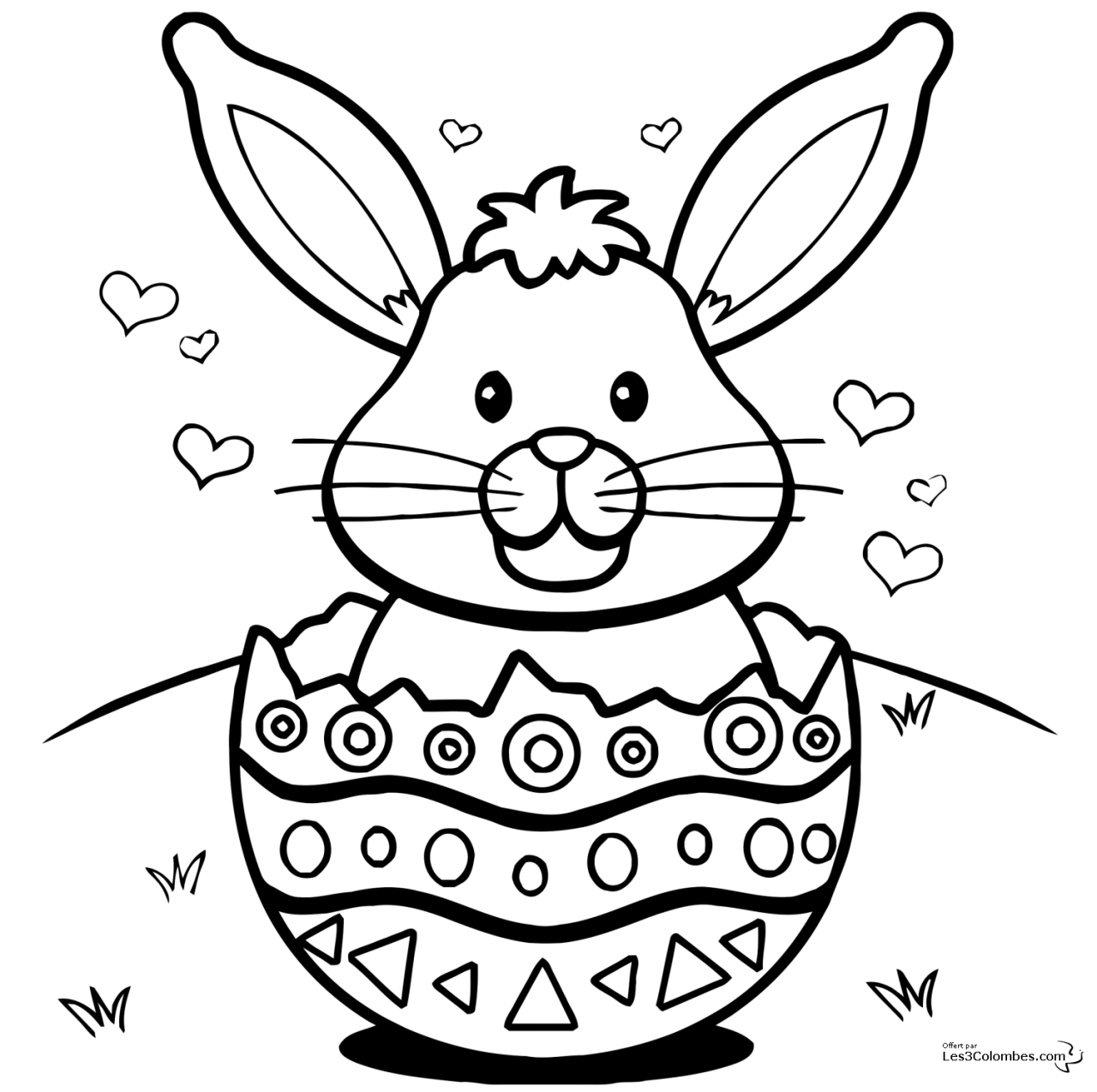 10 Cute Cartoon Easter Coloring Pages for Spring