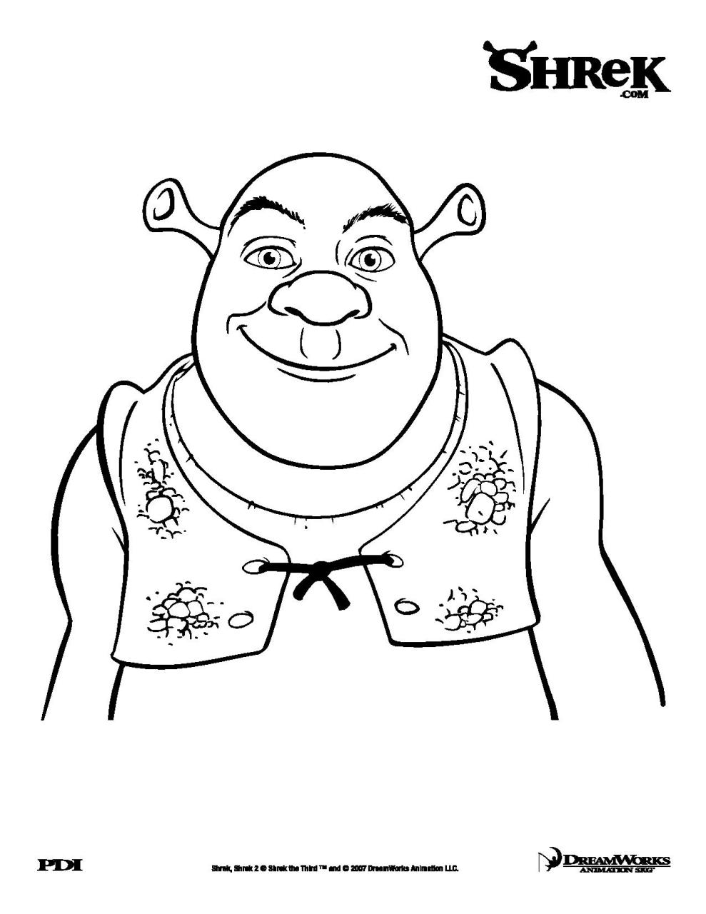 10 Hilarious Shrek Cartoon Coloring Pages to Print for Hours of Fun