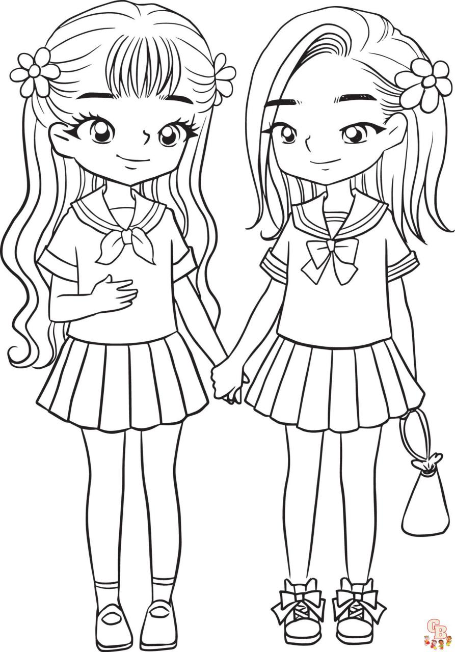 10 Cartoon Women Coloring Pages for Creative Fun