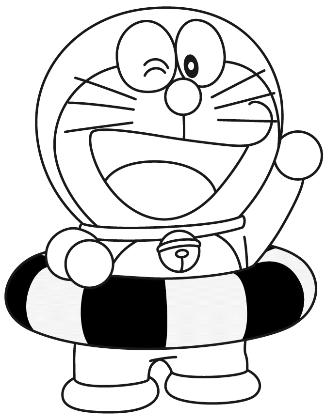 10 Fun Doremon Cartoon Coloring Pages for Kids