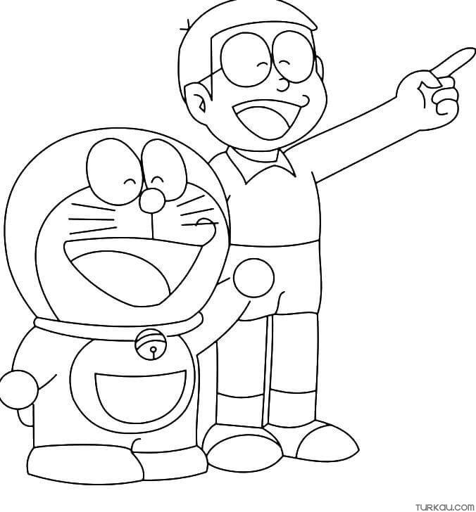 10 Fun Doremon Cartoon Coloring Pages for Kids