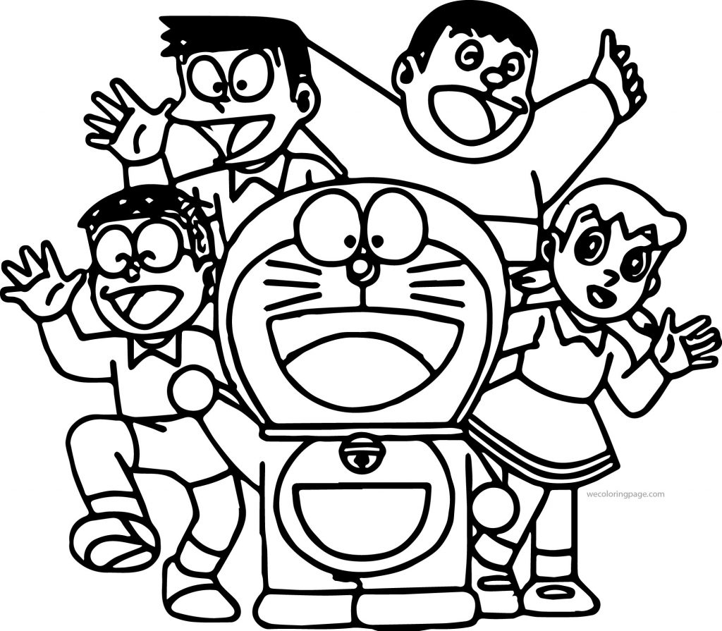 10 Fun Doremon Cartoon Coloring Pages for Kids