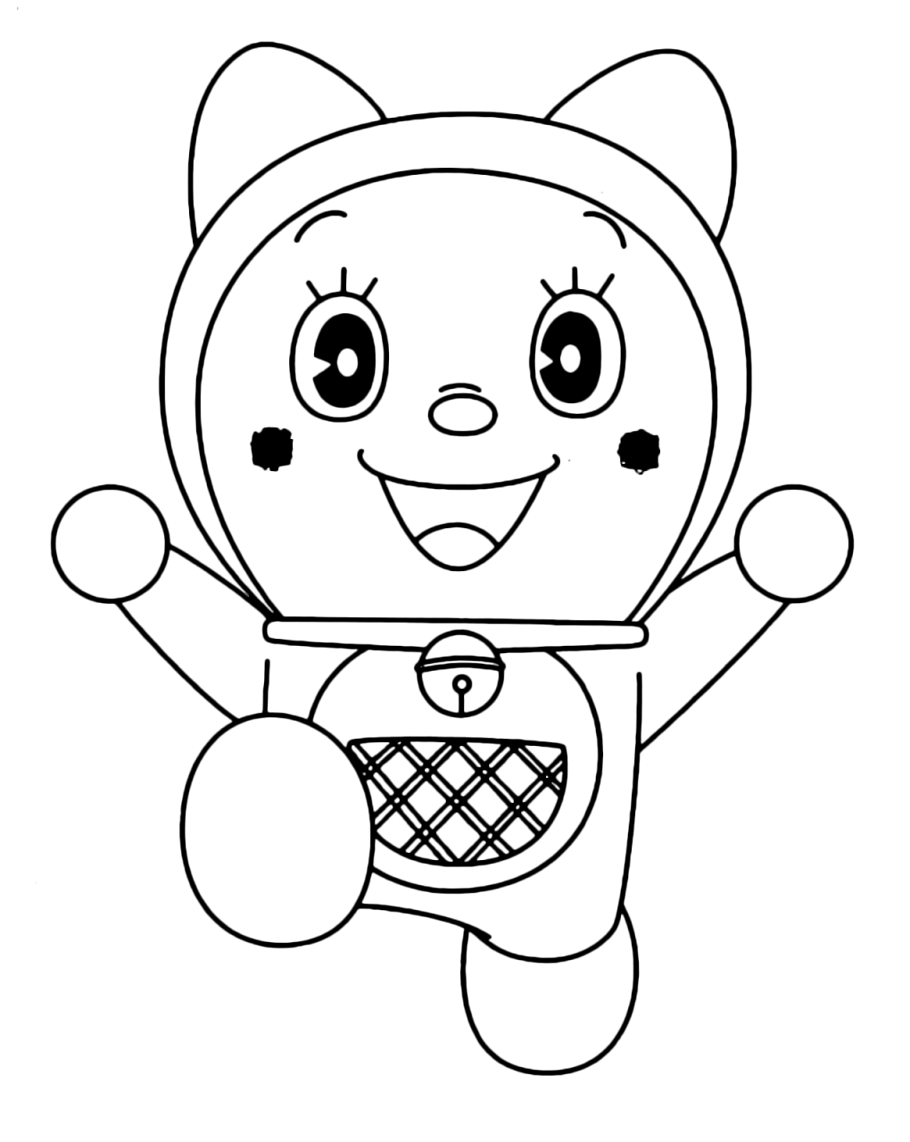 10 Fun Doremon Cartoon Coloring Pages for Kids