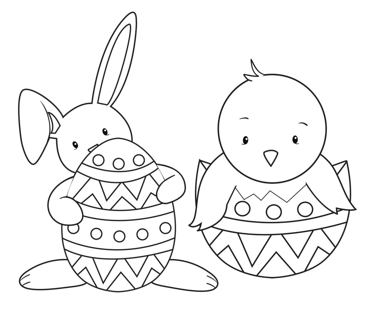 10 Cute Cartoon Easter Coloring Pages for Spring