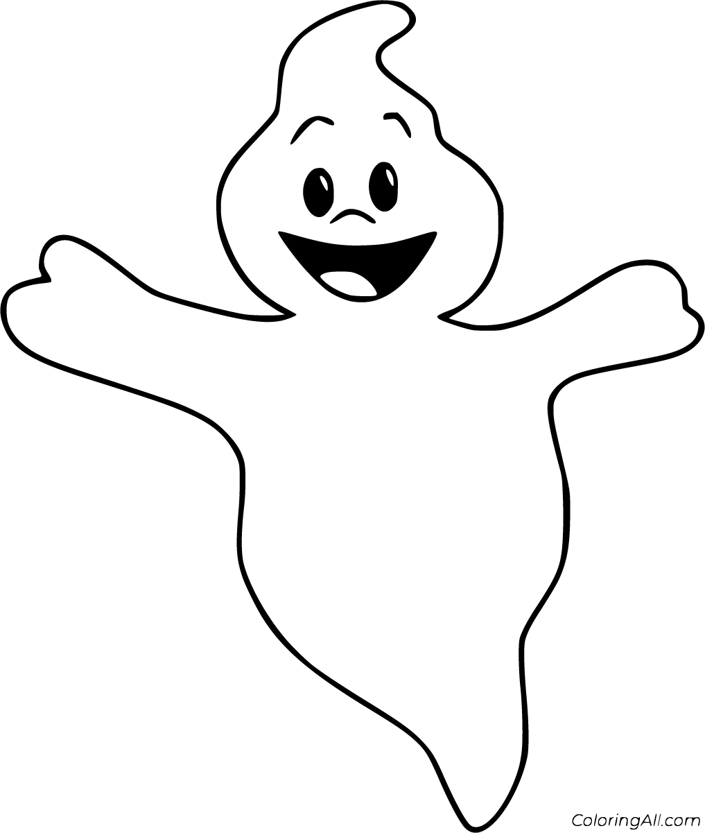 10 Spooktacular Ghost Cartoon Coloring Pages for Kids and Adults